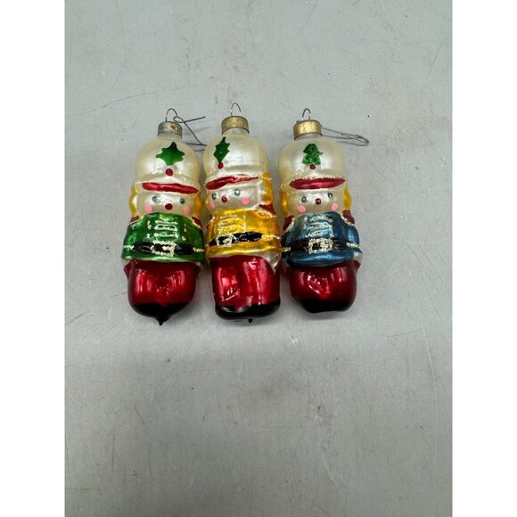 Vintage Glass Nutcracker Soldier Christmas Ornaments Set Of 4 READ - Picture 2 of 10